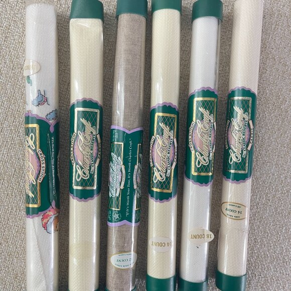 Charles Craft Classic reserve fabric aida Set of 6 embroidery kits - Picture 5 of 8